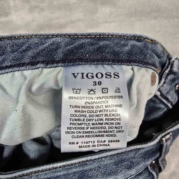 Vigoss Jagger Skinny Women's Blue Distressed Jeans Size 30 - Picture 9 of 10